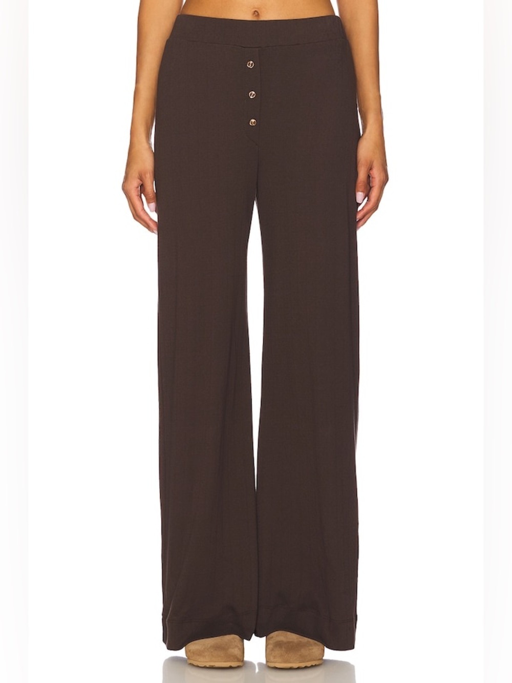 Vir Vita Pointelle Lounge Pant Wide Leg Lounge Pants Coastal Grandmacore NWT